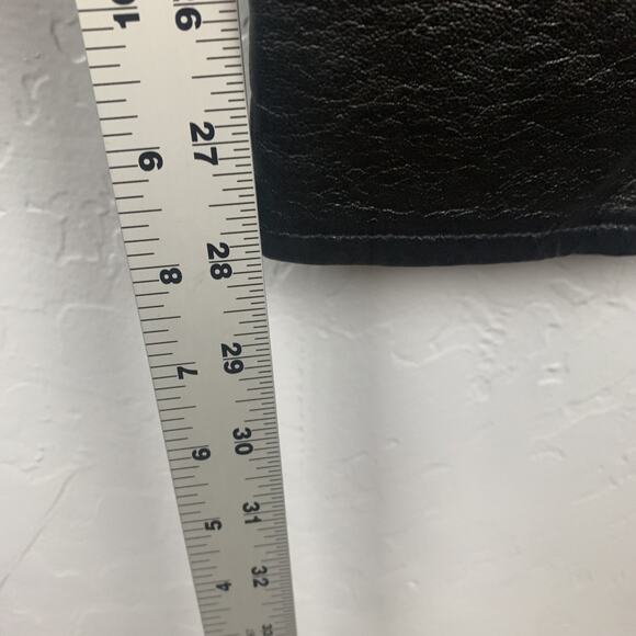 AGOLDE Harley Jean Pants Womens 30 Black Recycled Leather Panel High Rise USA - Picture 7 of 10